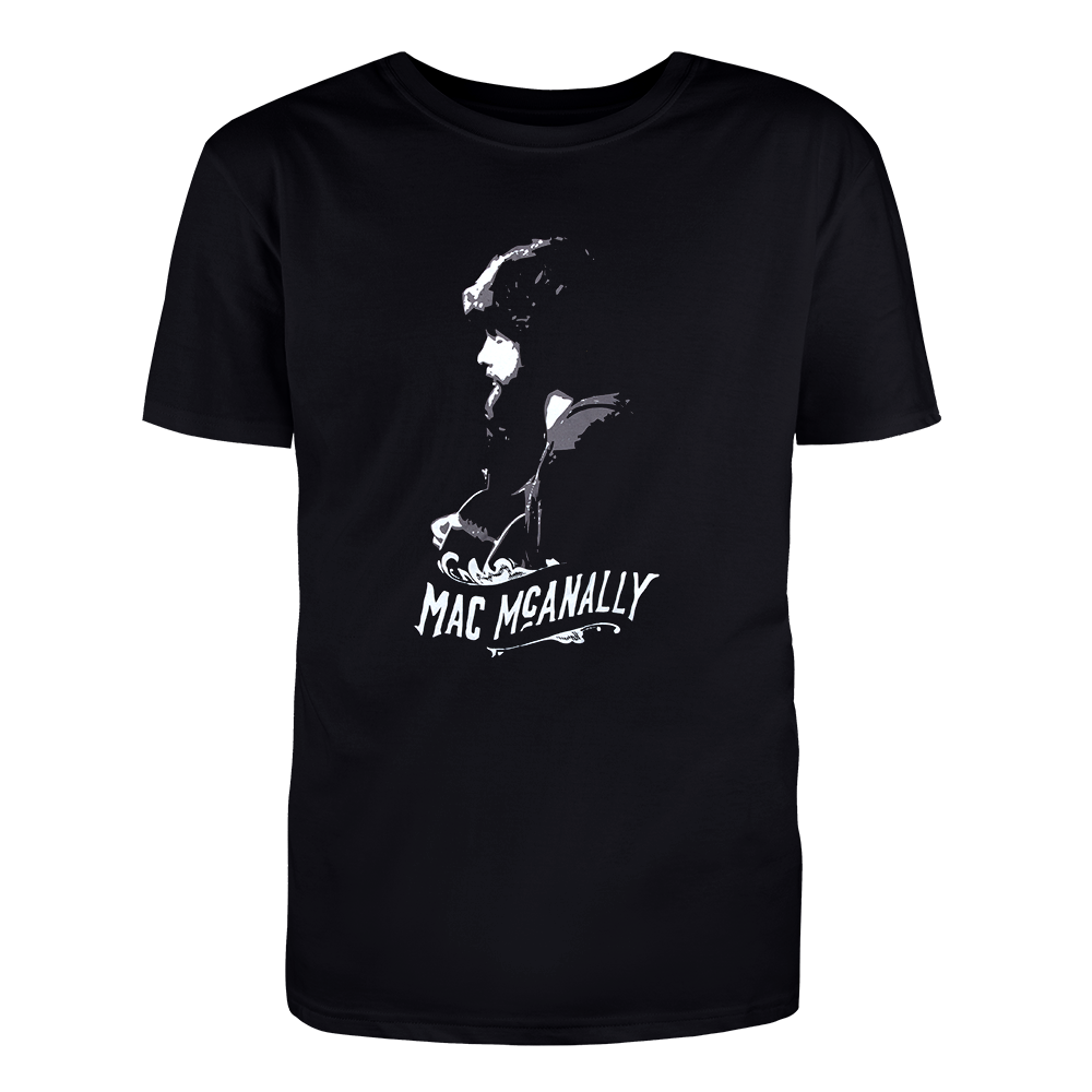 tee-black-"Mac McAnally" side profile of Mac